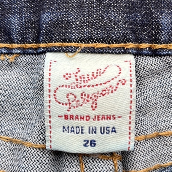 True Religion Ankle Crop Denim Jeans Low Rise Size 26 - Picture 8 of 16